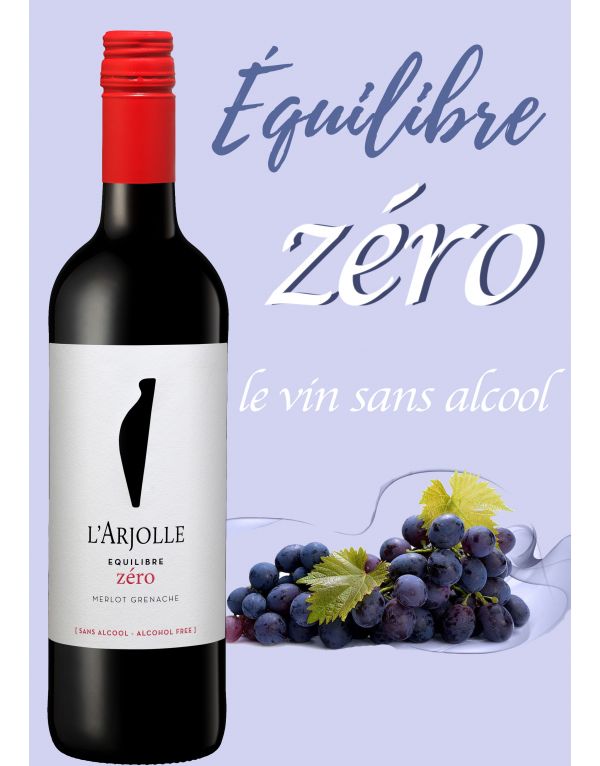 Vin sans alcool - Domaine de l'Arjolle Equilibre Zero Rouge